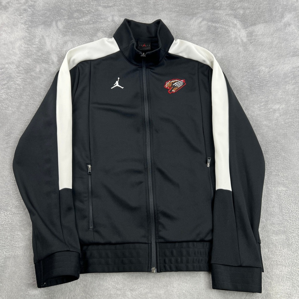 Jordan Fresno Grizzlies Track Jacket L Black White Men Baseball Streetwear Zip